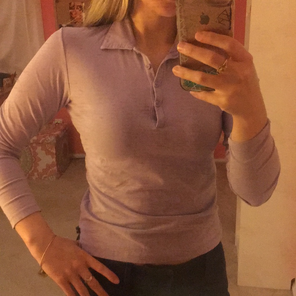Purple button down